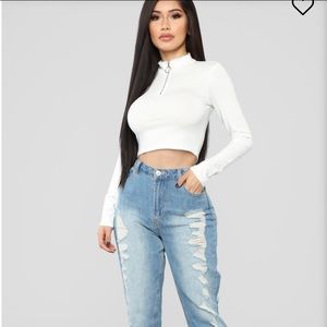 Fashion nova zip up top